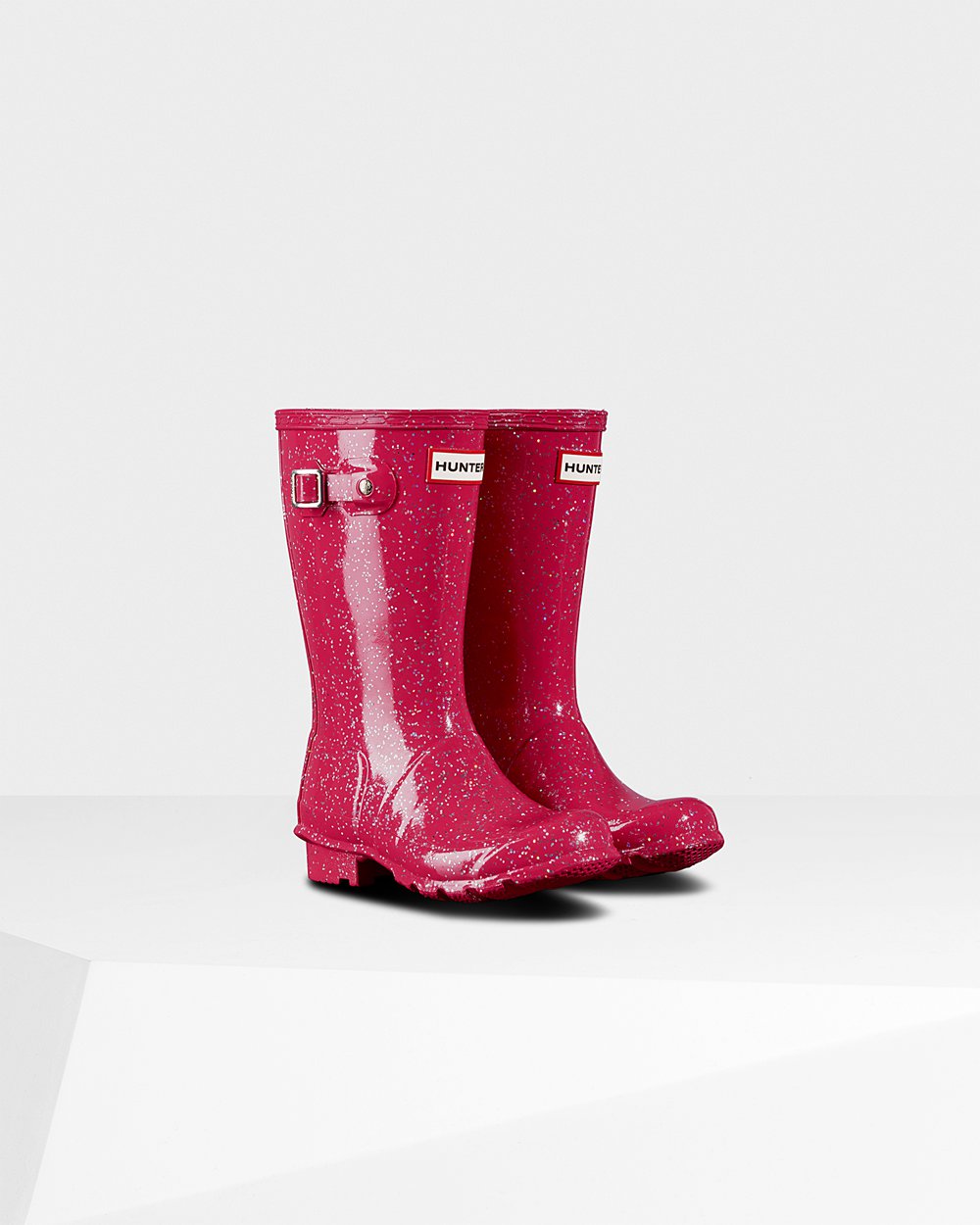 Hunter Niños Original Big Giant Glitter - Botas de Lluvia Rosas - 820-KRXOEN